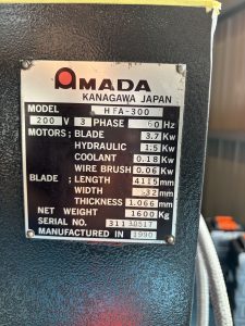 アマダ製 バンドソー HFA-300 4